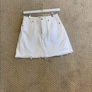 White jean skirt